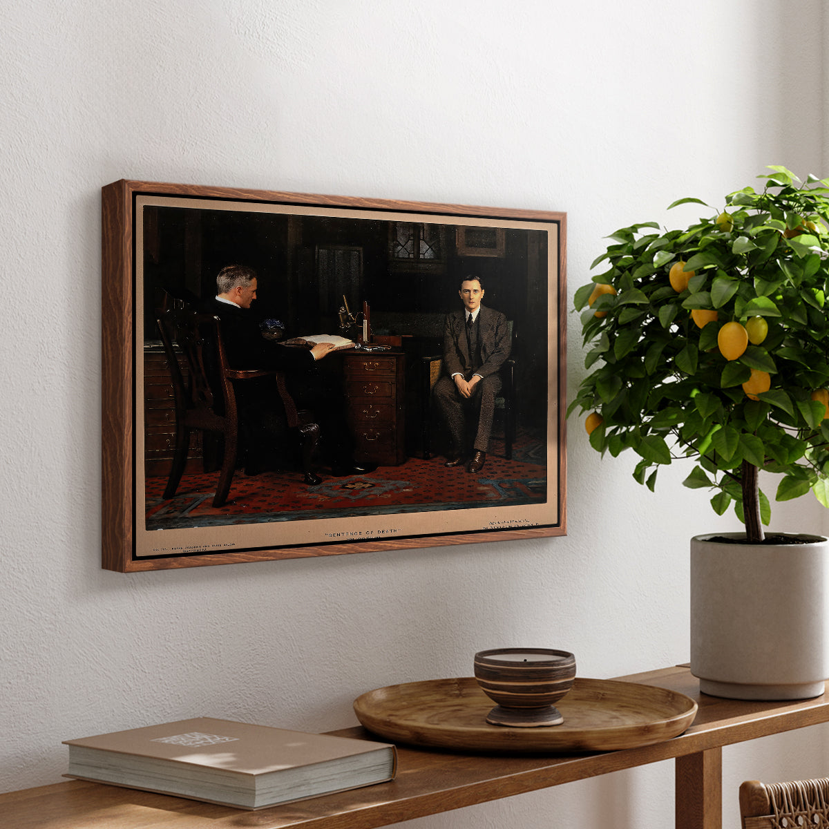 The Sentence of Death, 1908 - Floater Framed Canvas Print