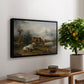 Two Horses on the Pasture, c. 1825 - Floater Framed Canvas Print