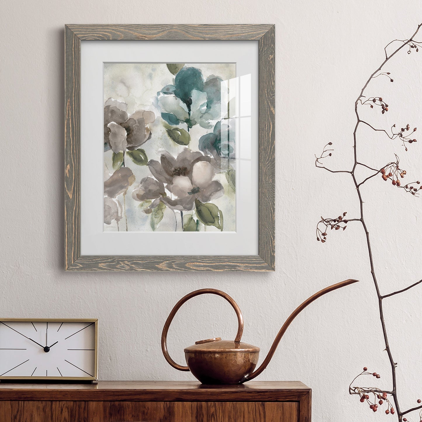 Topaz Garden II - Barnwood Framed Art Print