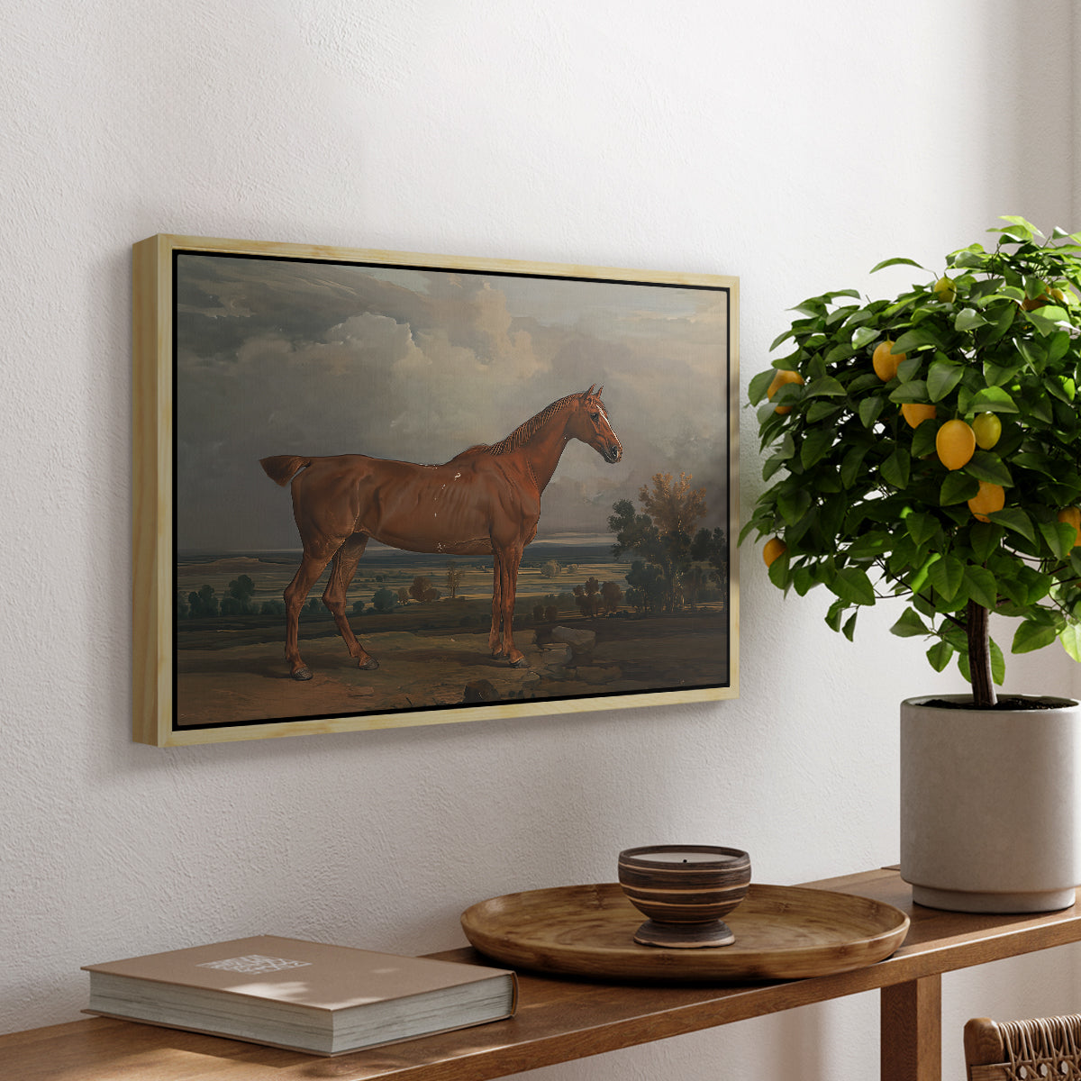 Hunter in a Landscape, 1810 - Floater Framed Canvas Print