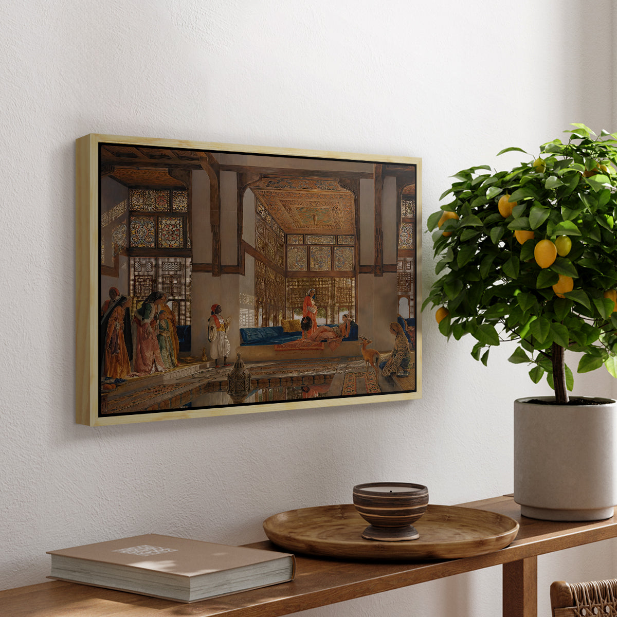 A Lady Receiving Visitors (The Reception), 1873 - Floater Framed Canvas Print