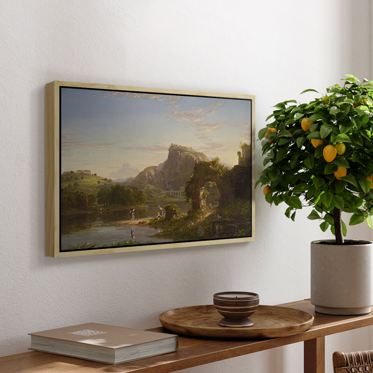 L'Allegro, 1845 - Floater Framed Canvas Print