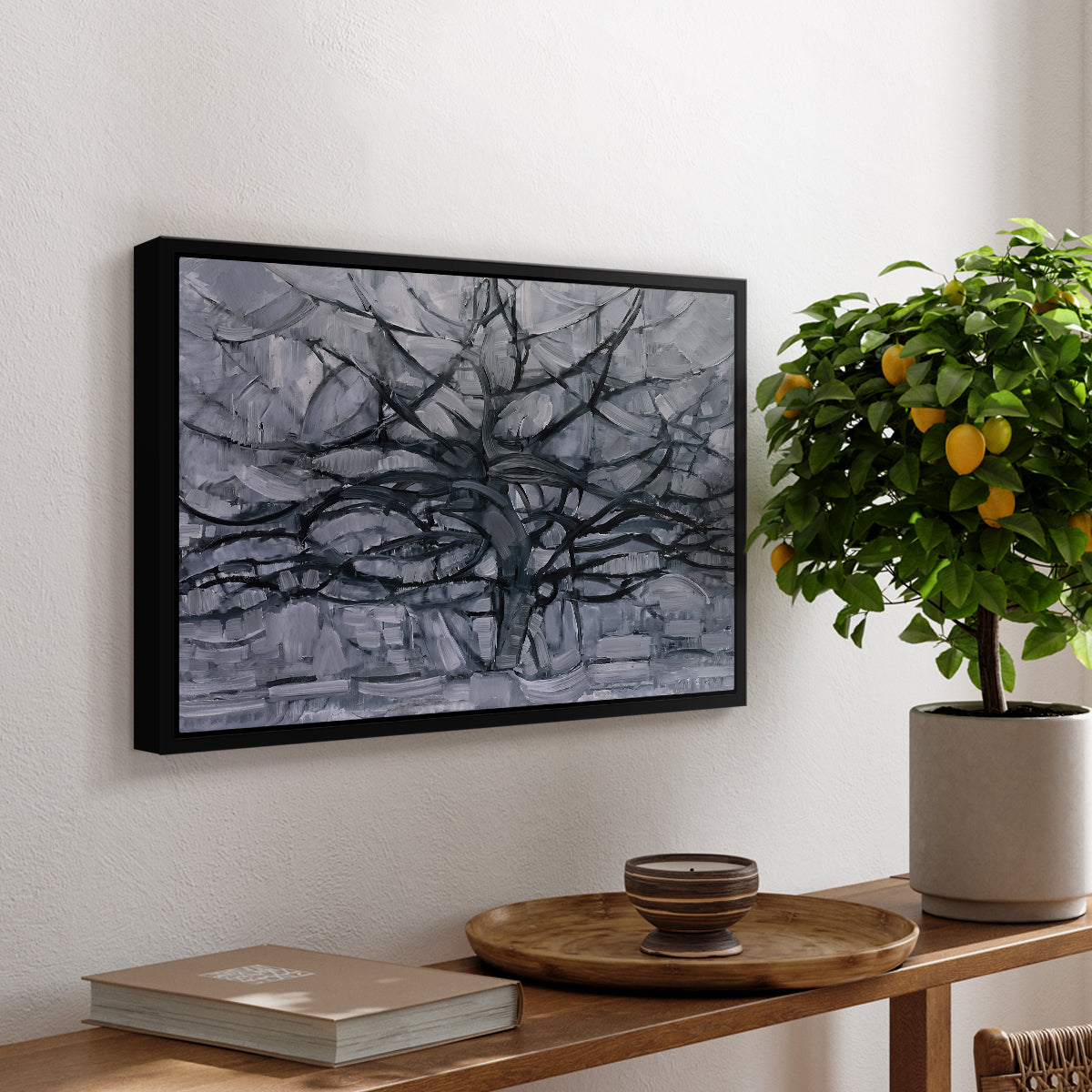 The Gray Tree, 1911 - Floater Framed Canvas Print