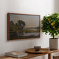 Landscape with a River, 1892 - Floater Framed Canvas Print