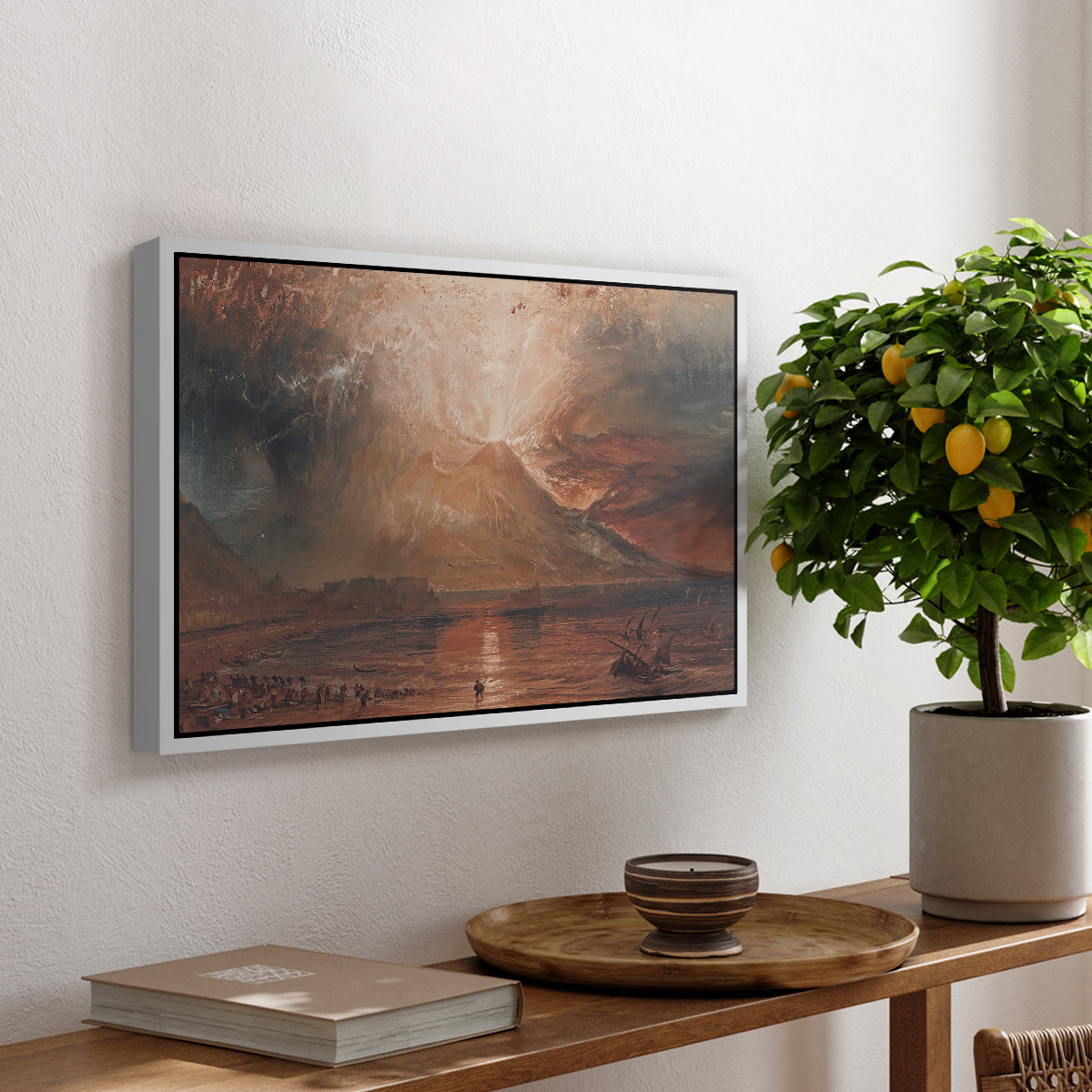 Vesuvius in Eruption, c. 1817 - Floater Framed Canvas Print