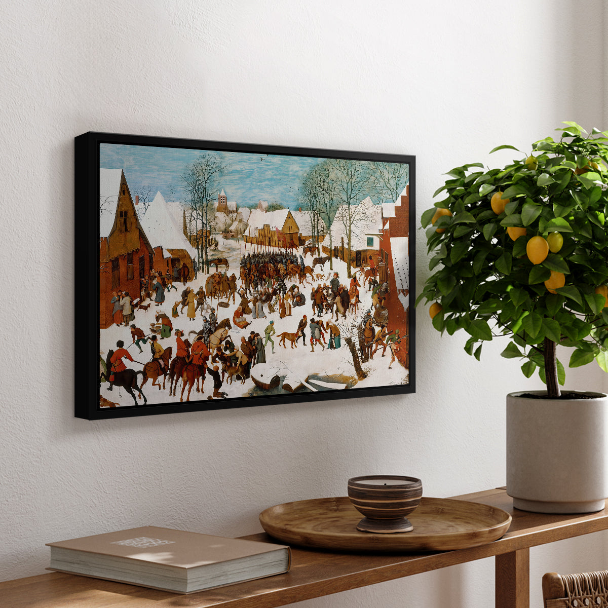 Massacre of the Innocents, c. 1565-1567 - Floater Framed Canvas Print