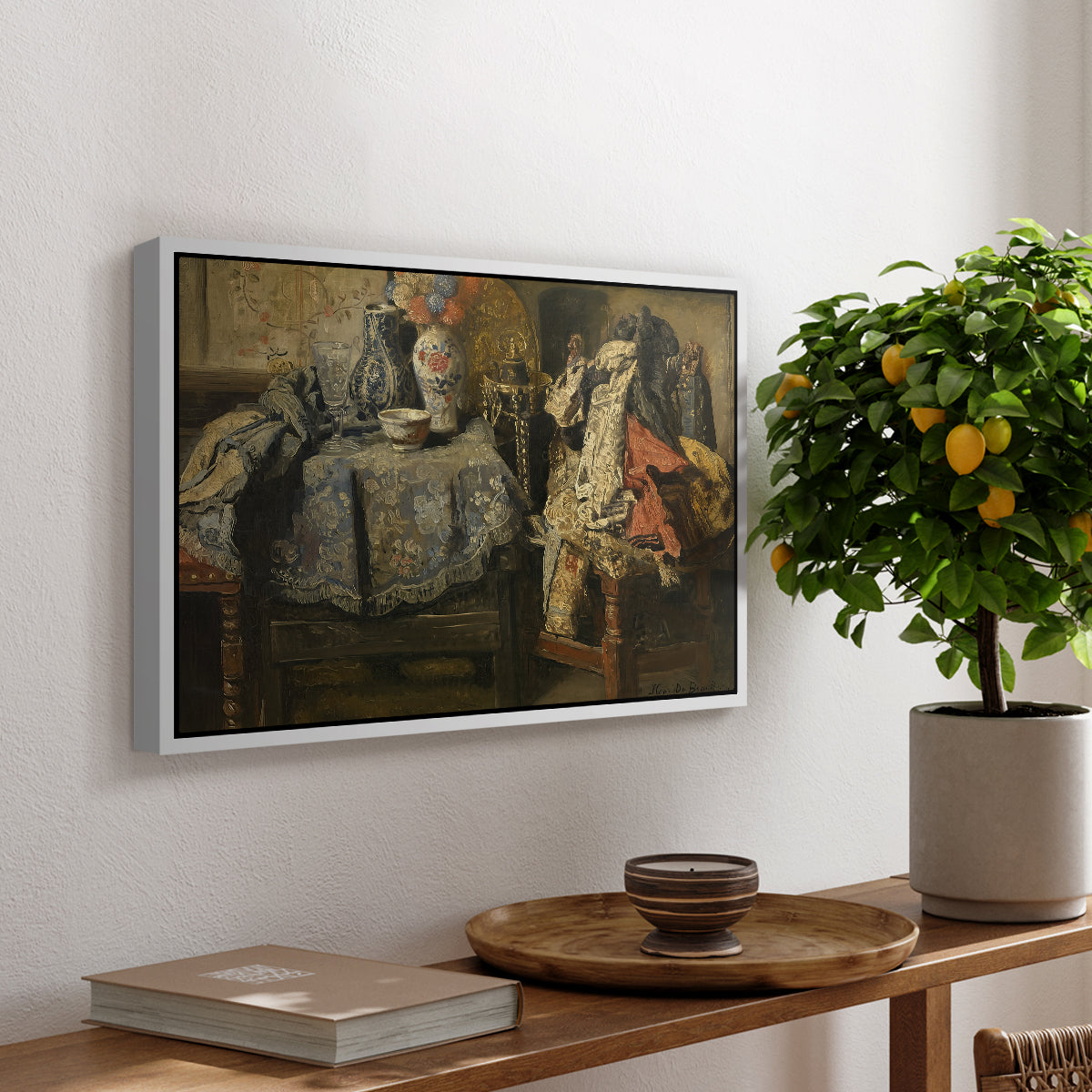 Still Life Requisites, 1885 - Floater Framed Canvas Print