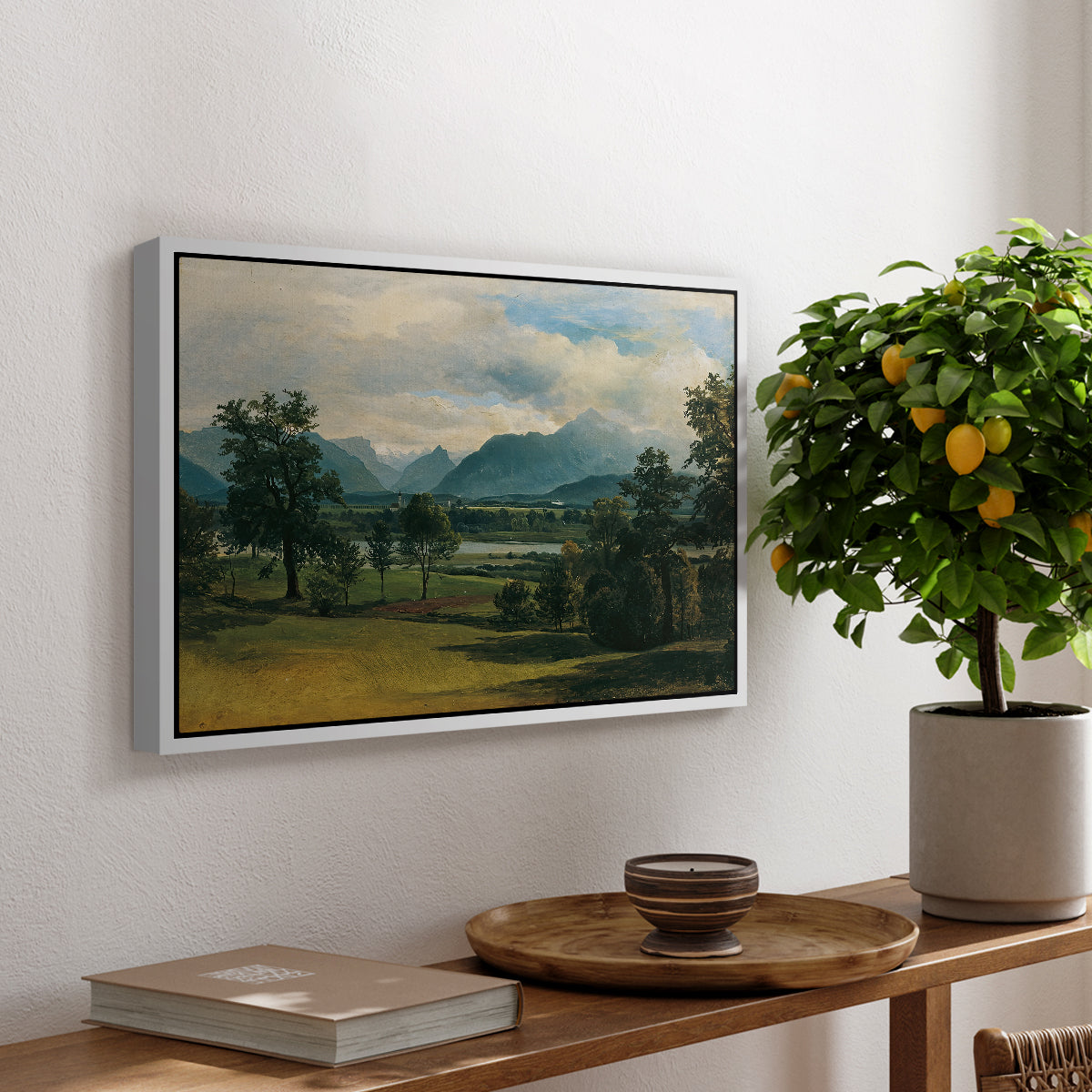 View of Liefering, 1830 - Floater Framed Canvas Print