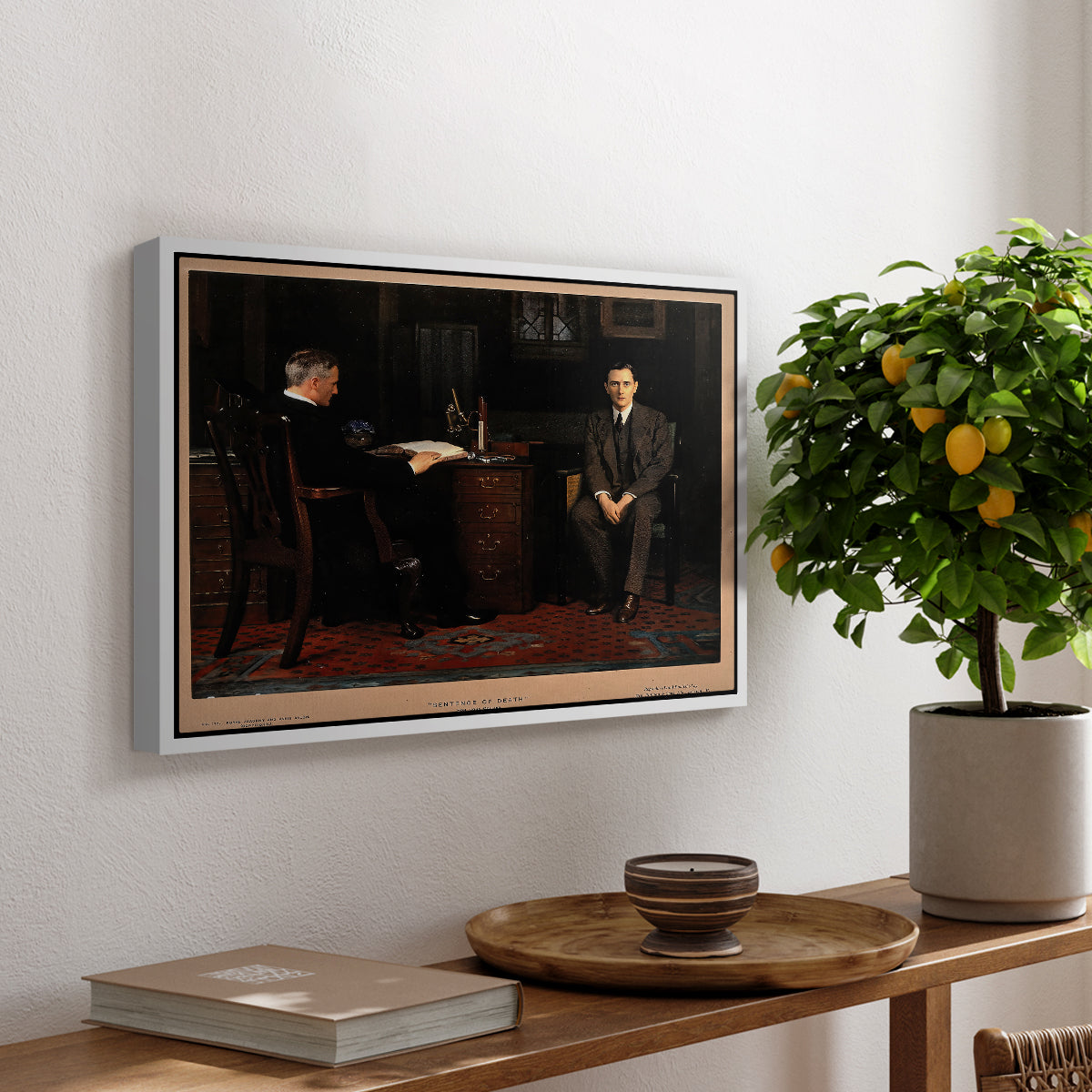The Sentence of Death, 1908 - Floater Framed Canvas Print