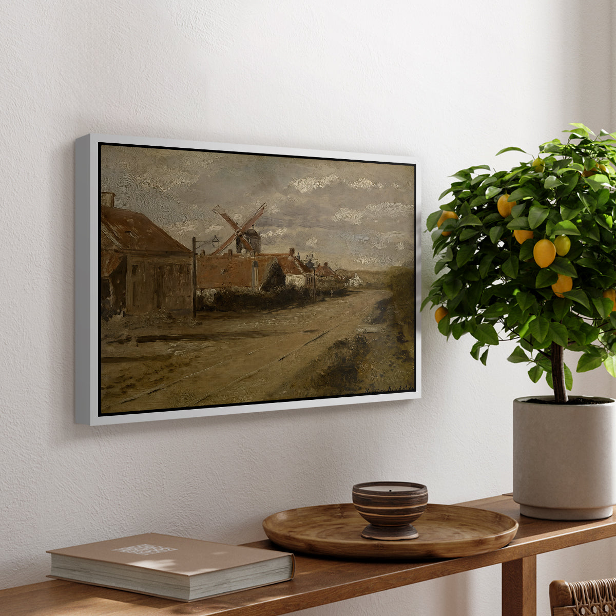The Mill at Kiel, c. 1885-1888 - Floater Framed Canvas Print
