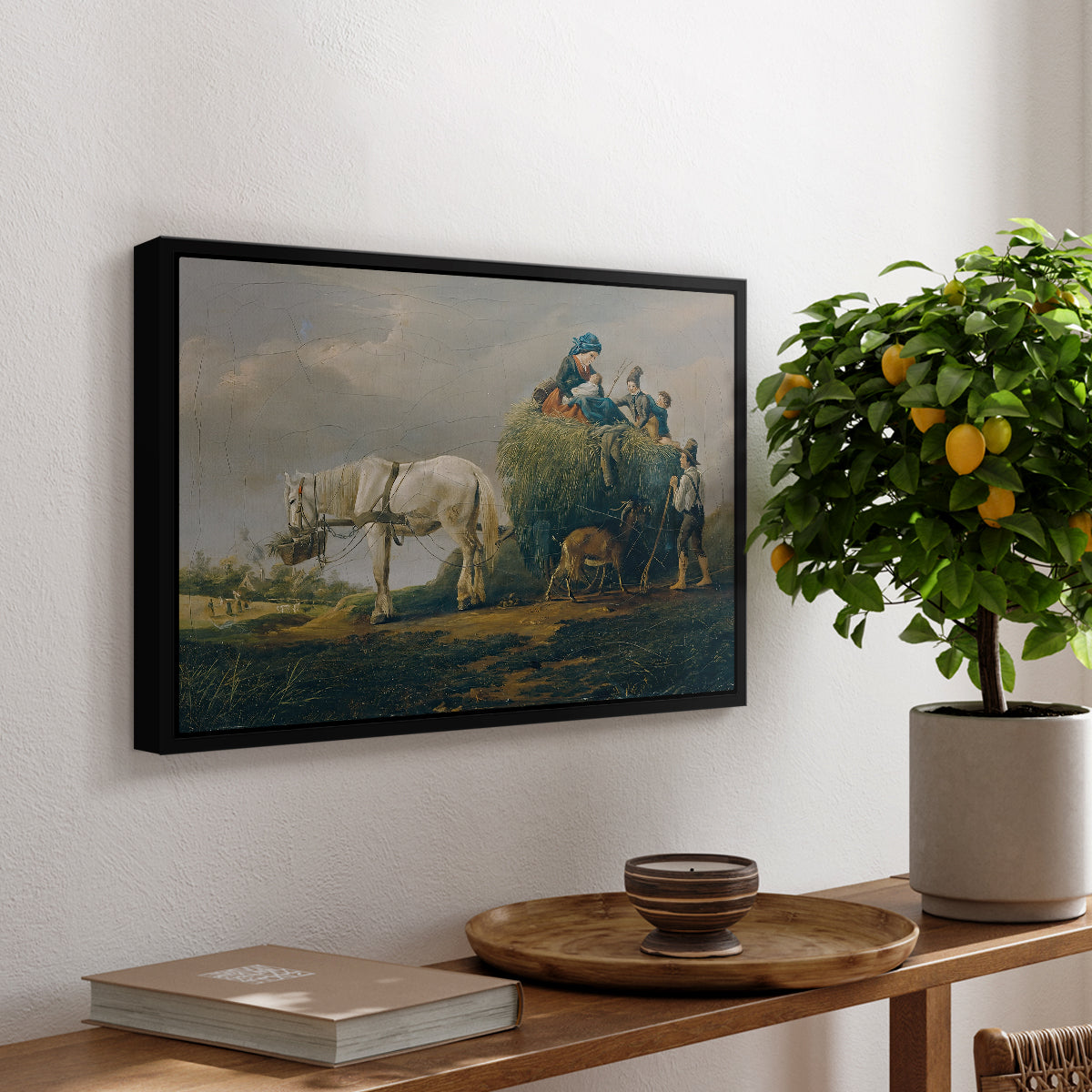 The Hay Wagon (Der Heuwagen), 1824 - Floater Framed Canvas Print
