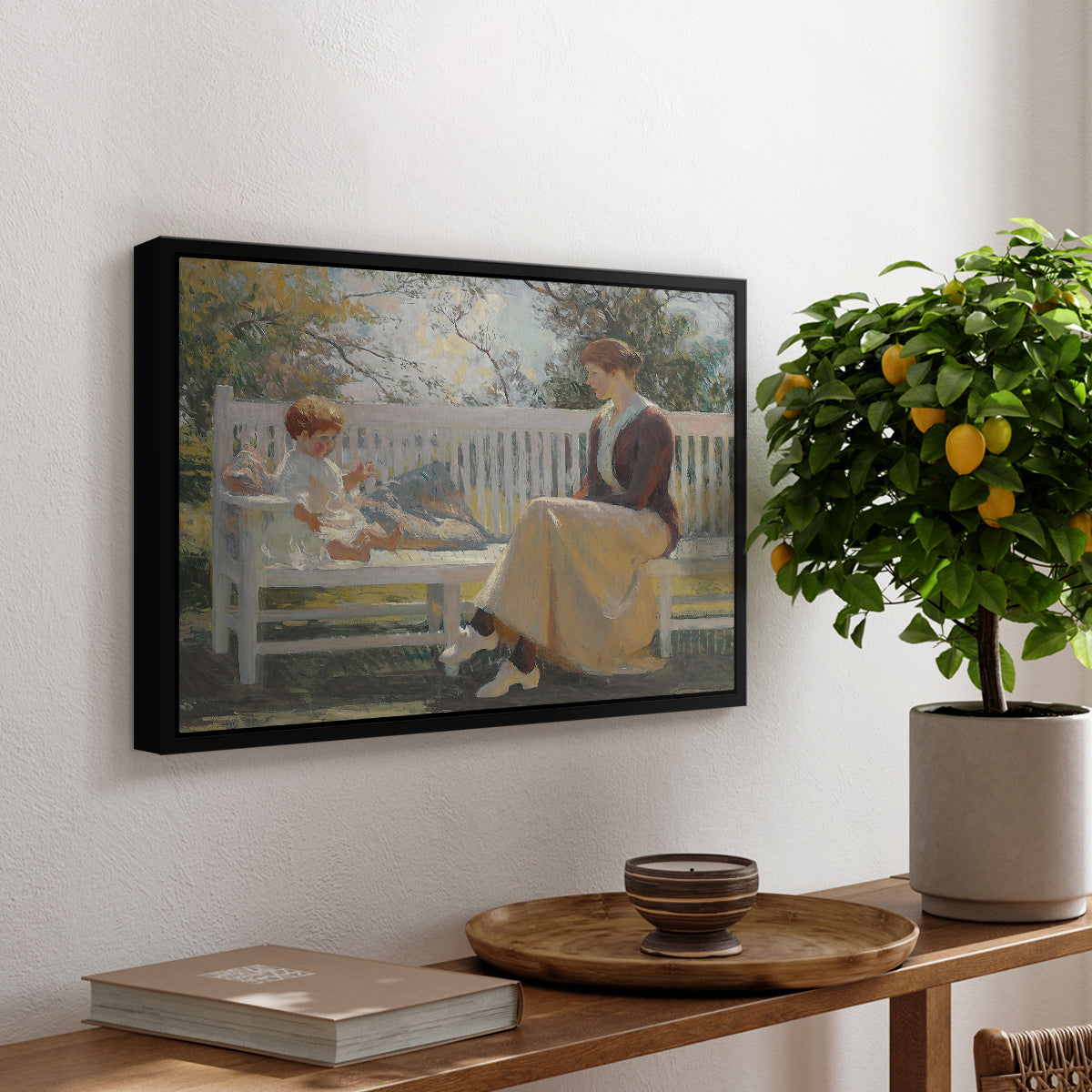 Eleanor and Benny, 1916 - Floater Framed Canvas Print