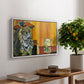 Woman Yelling at a Cat Meme (Picasso Parody) - Floater Framed Canvas Print