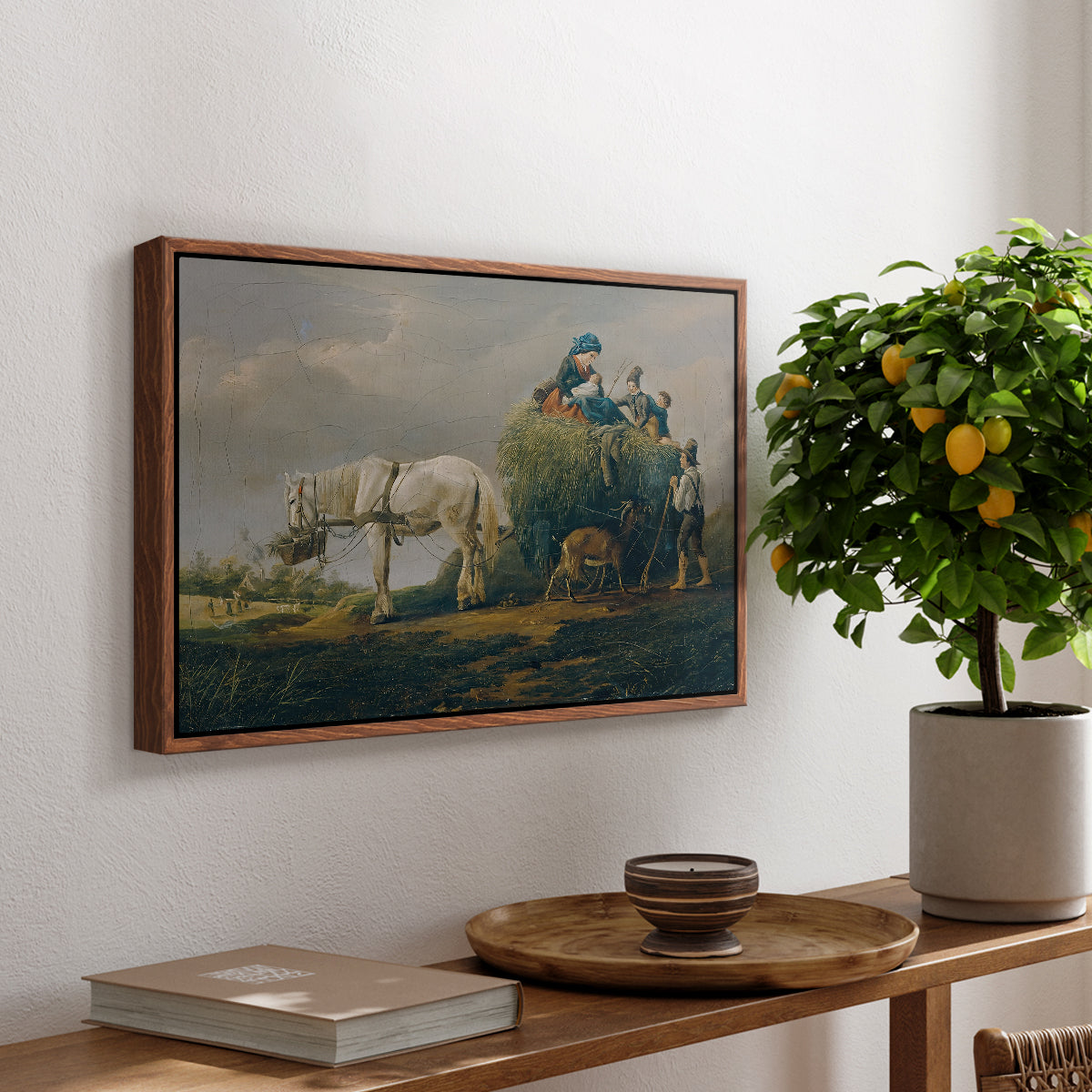 The Hay Wagon (Der Heuwagen), 1824 - Floater Framed Canvas Print