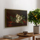 Magnolia on Red Velvet, c. 1885-1890 - Floater Framed Canvas Print