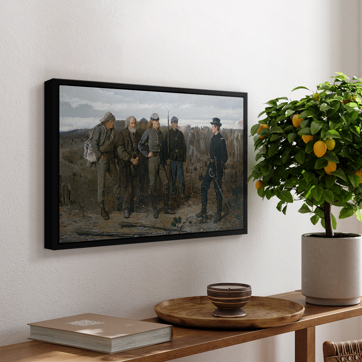 Prisoners from the Front, 1866 - Floater Framed Canvas Print