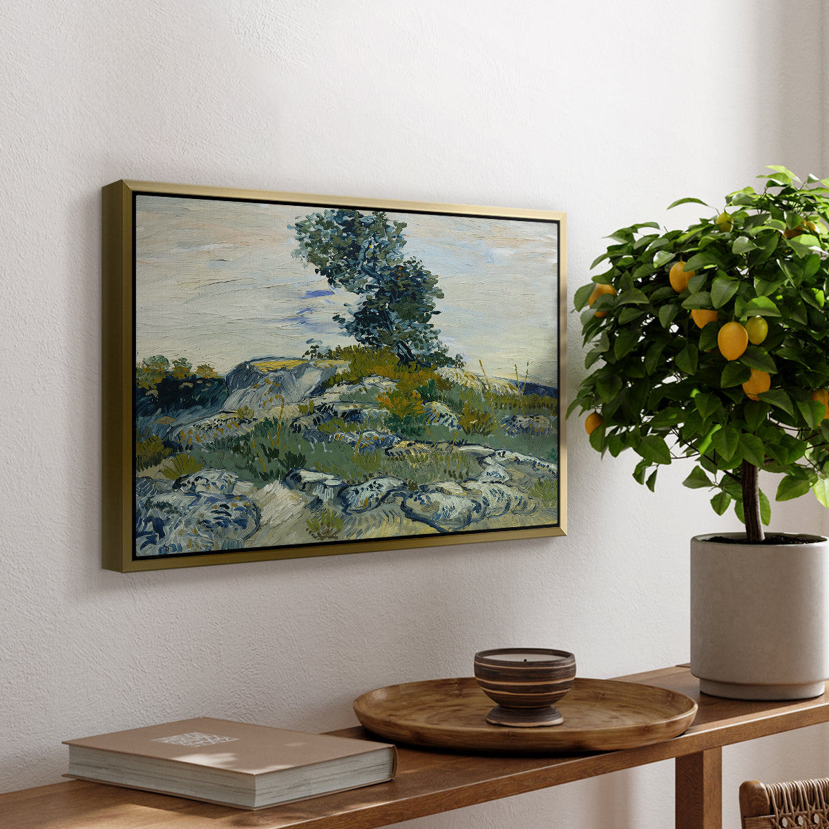 The Rocks, 1888 - Floater Framed Canvas Print