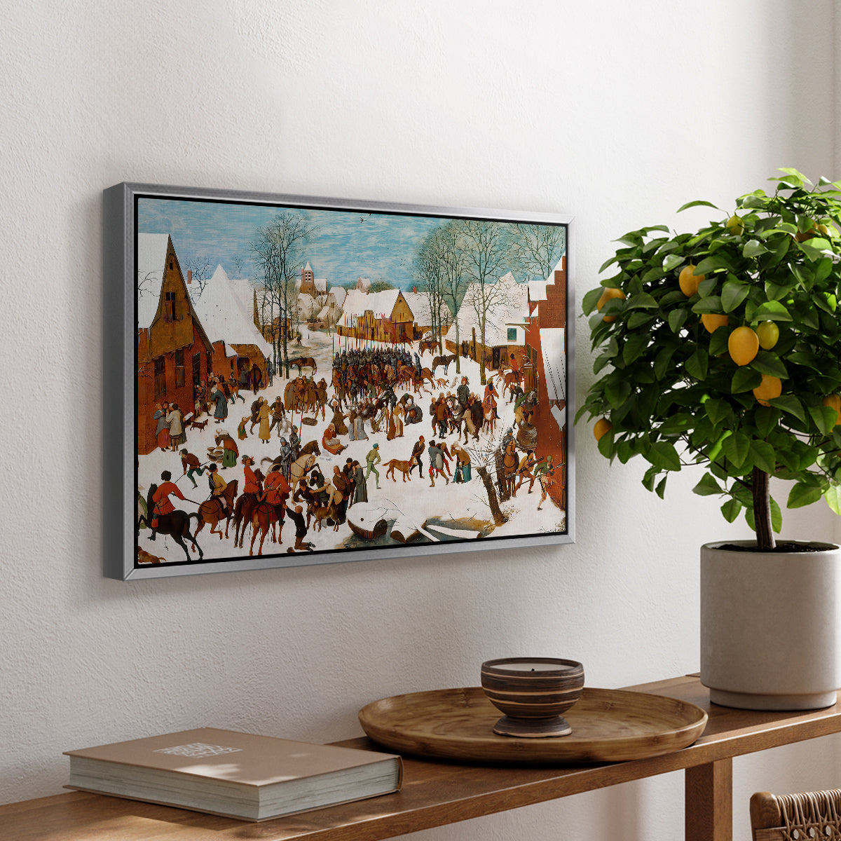 Massacre of the Innocents, c. 1565-1567 - Floater Framed Canvas Print