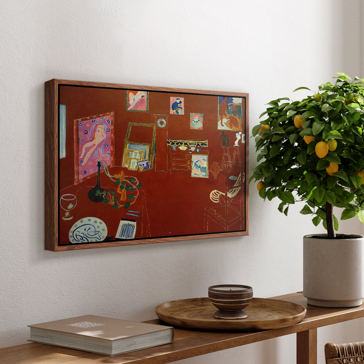 The Red Studio (L'Atelier Rouge), 1911 - Floater Framed Canvas Print