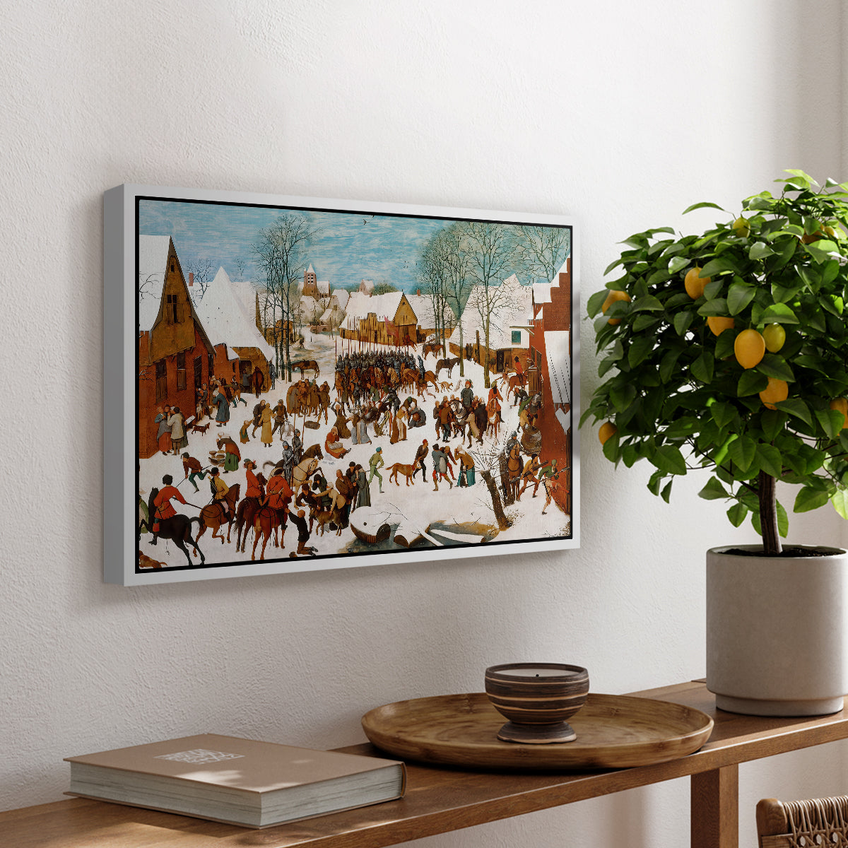 Massacre of the Innocents, c. 1565-1567 - Floater Framed Canvas Print