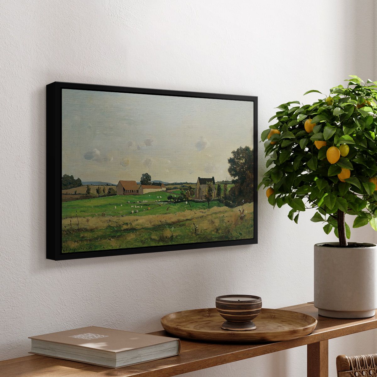The Saulce Estate, 1869 - Floater Framed Canvas Print