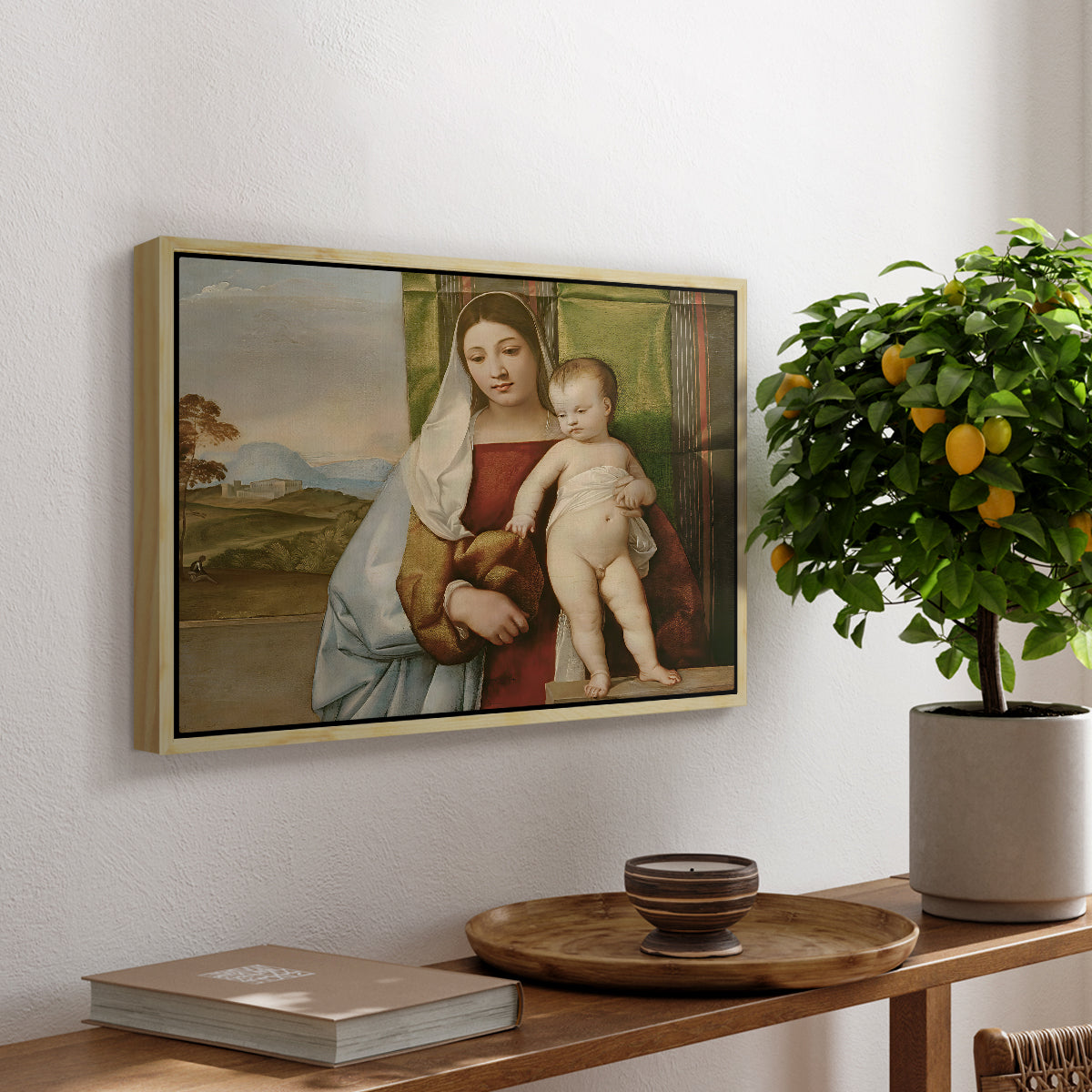 The Gypsy Madonna (La Zingarella), c. 1510-1511 - Floater Framed Canvas Print