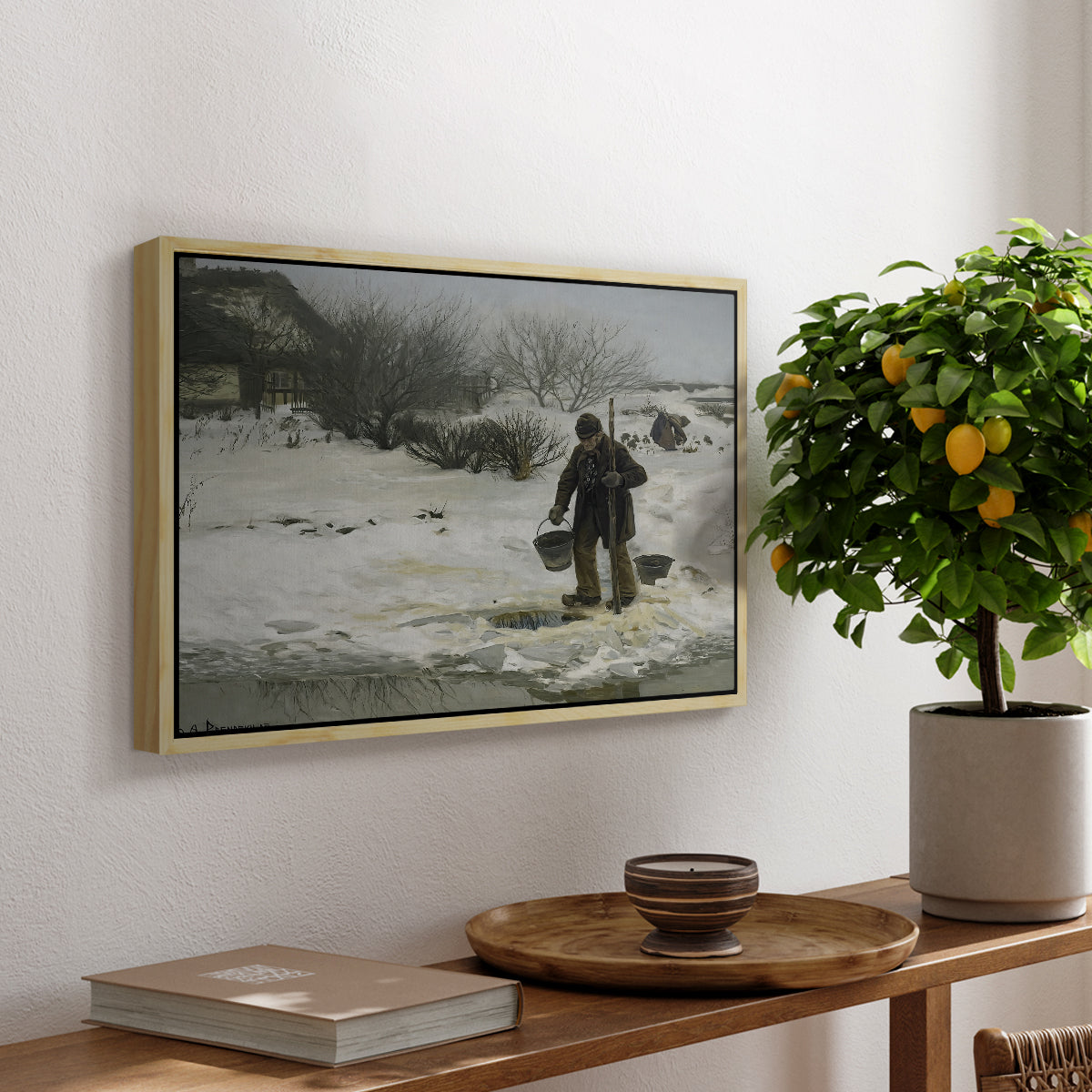Tøsne, 1895 - Floater Framed Canvas Print