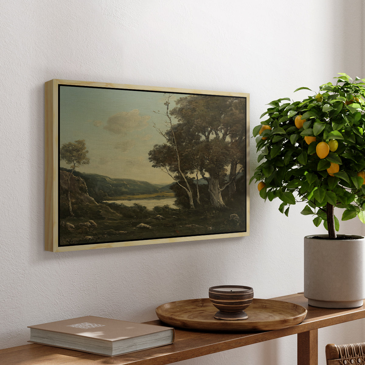 Landscape, 1898 - Floater Framed Canvas Print