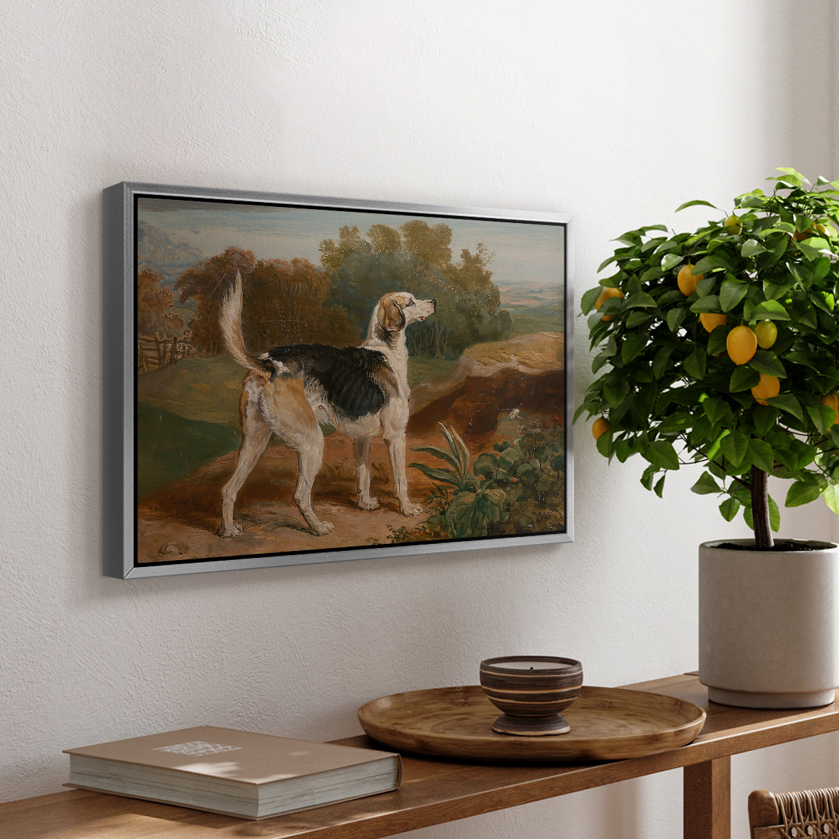 Ravager, One of the Lambton Hounds, 1835 - Floater Framed Canvas Print