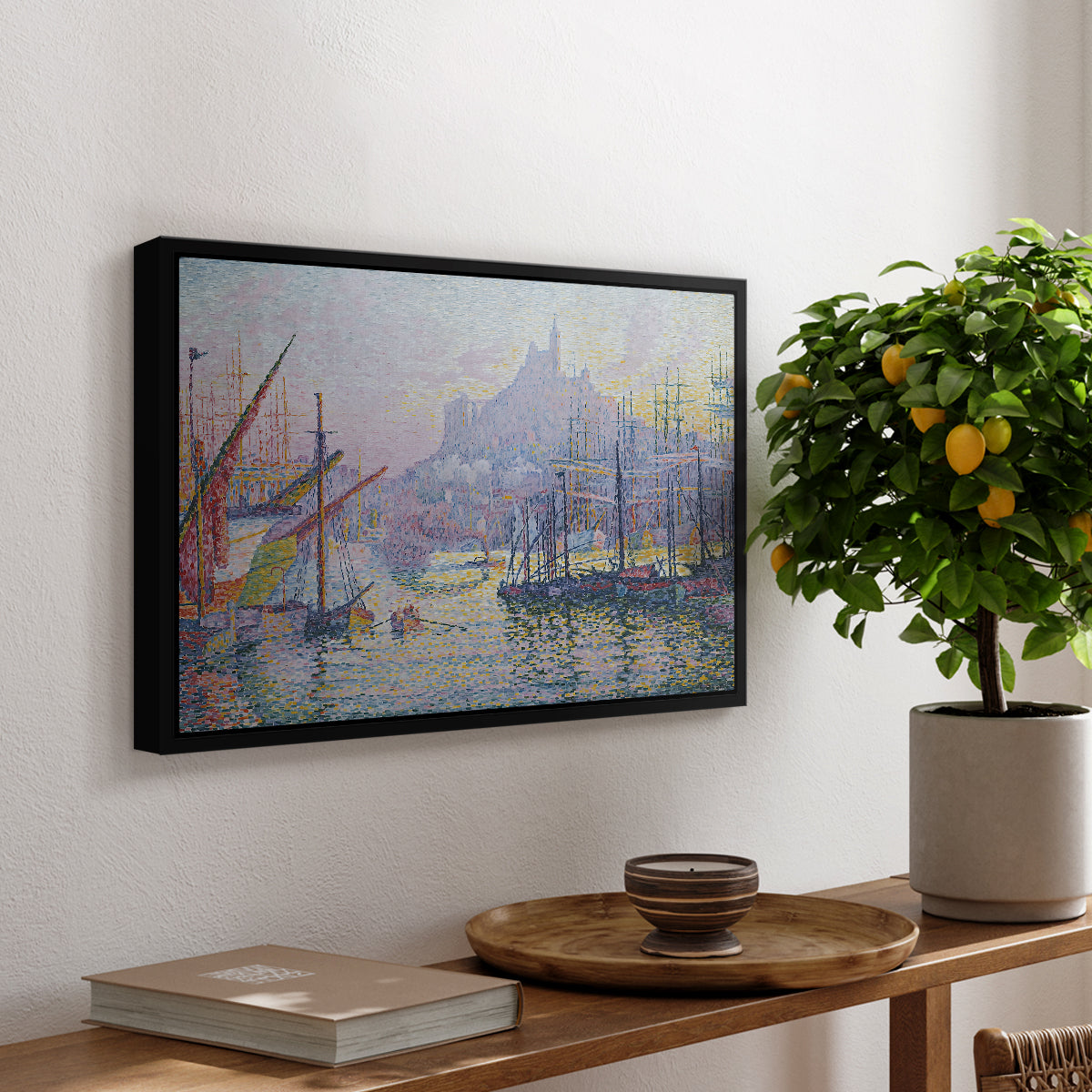 The Port of Marseille, 1905 - Floater Framed Canvas Print