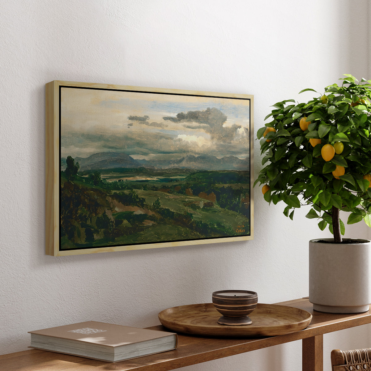 Civita Castellana, c. 1860s - Floater Framed Canvas Print