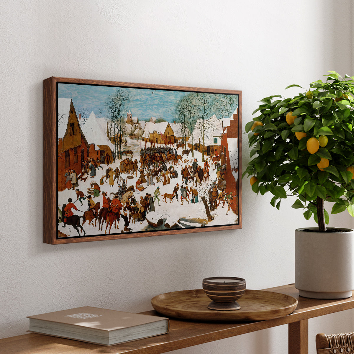 Massacre of the Innocents, c. 1565-1567 - Floater Framed Canvas Print