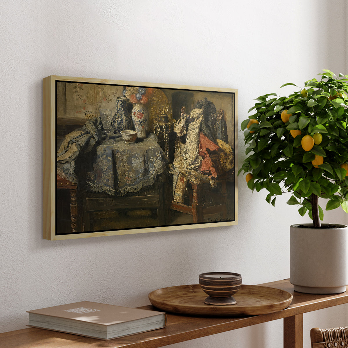 Still Life Requisites, 1885 - Floater Framed Canvas Print