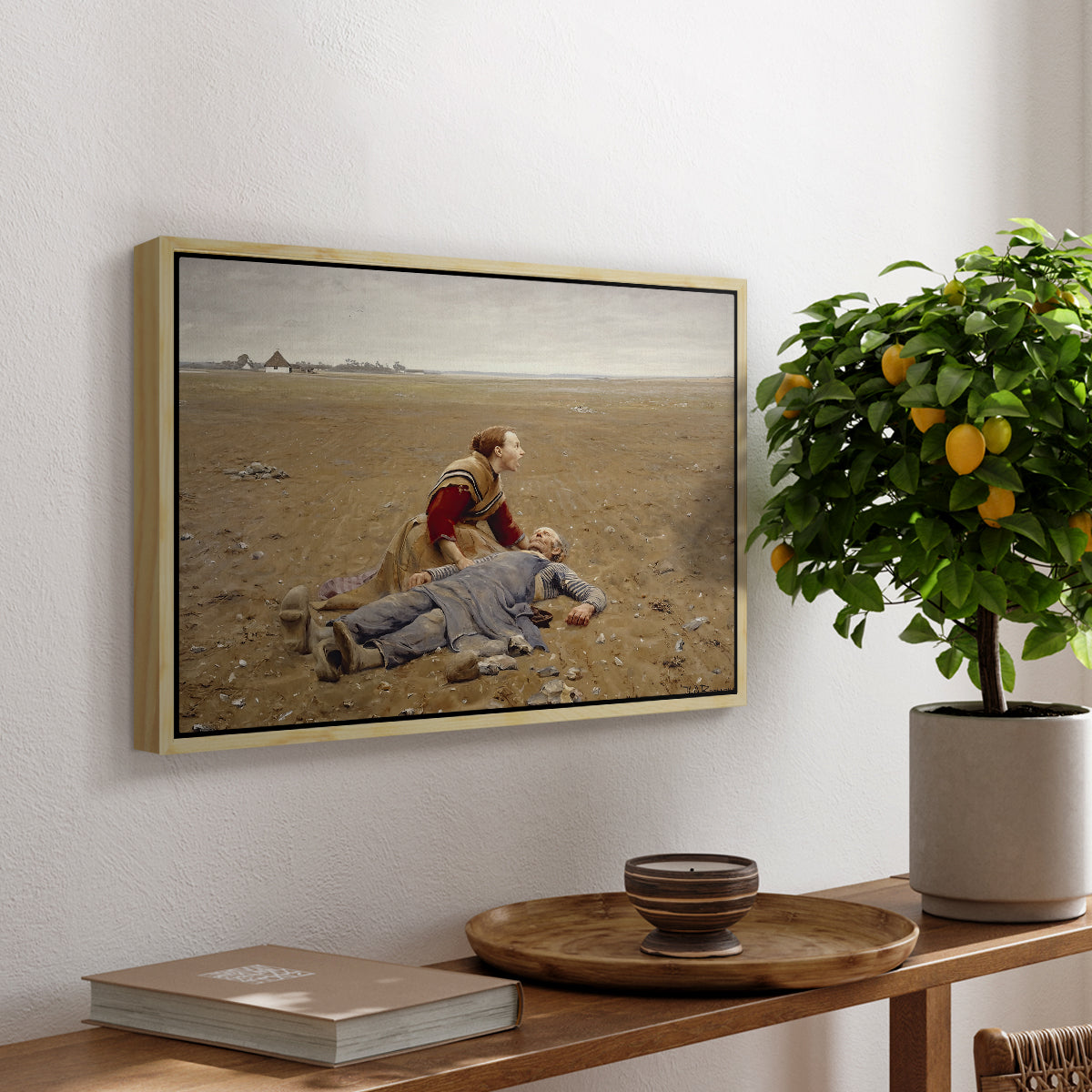 Worn Out (Udslidt), 1889 - Floater Framed Canvas Print
