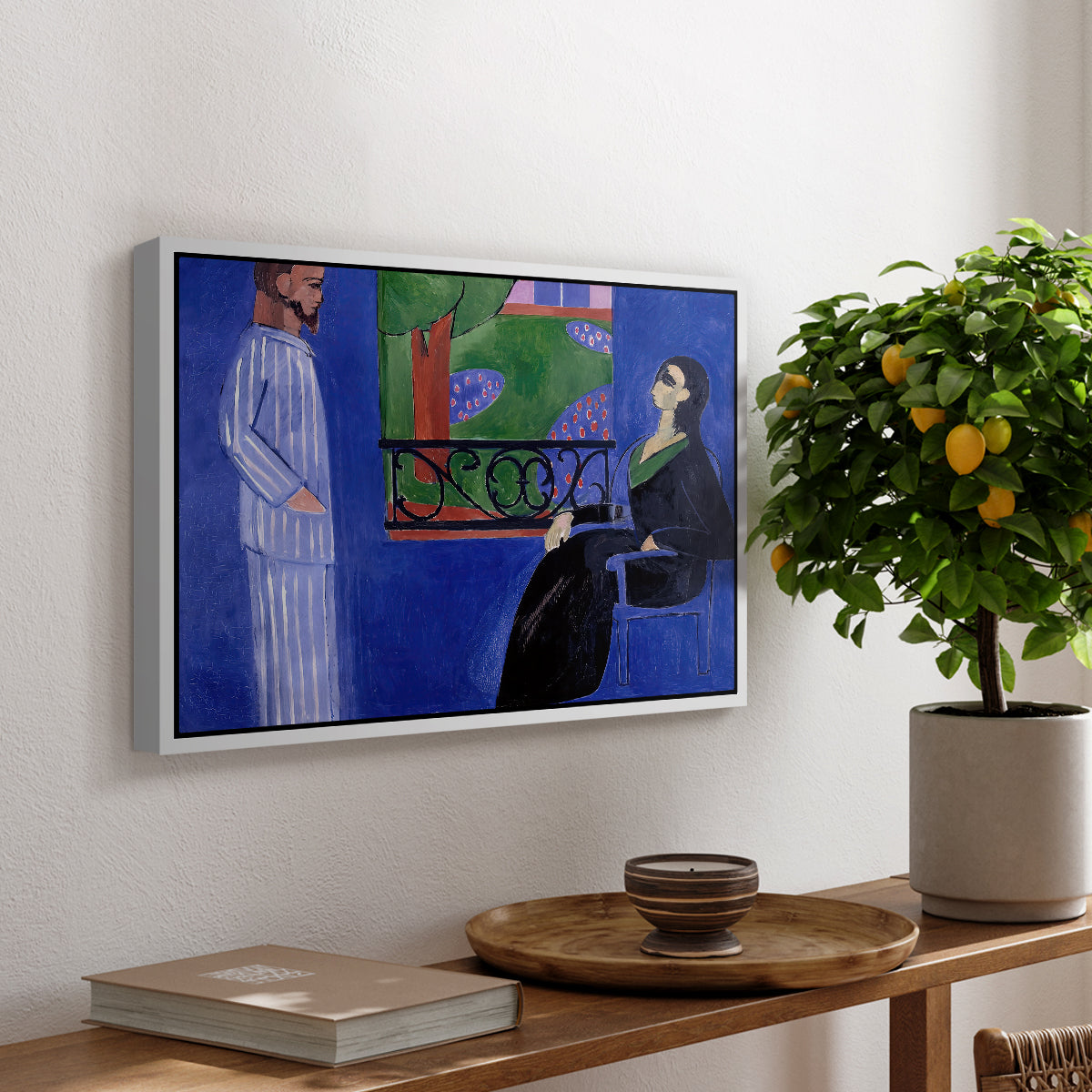 The Conversation, c. 1908-1912 - Floater Framed Canvas Print