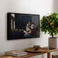 Girl Interrupted at Her Music, c. 1658-1659 - Floater Framed Canvas Print