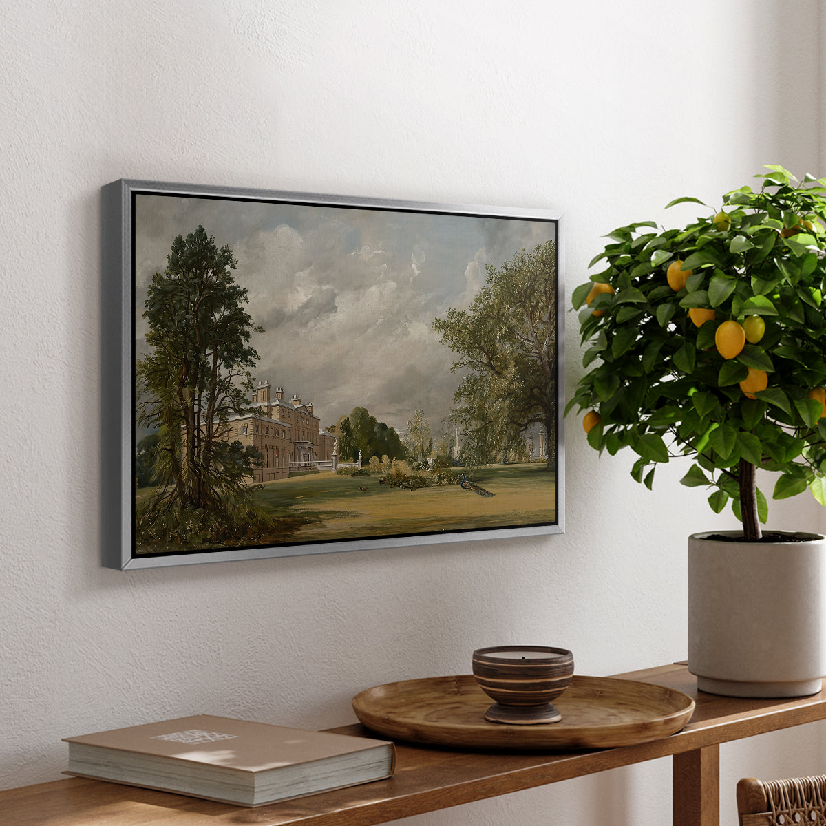 Malvern Hall, 1821 - Floater Framed Canvas Print