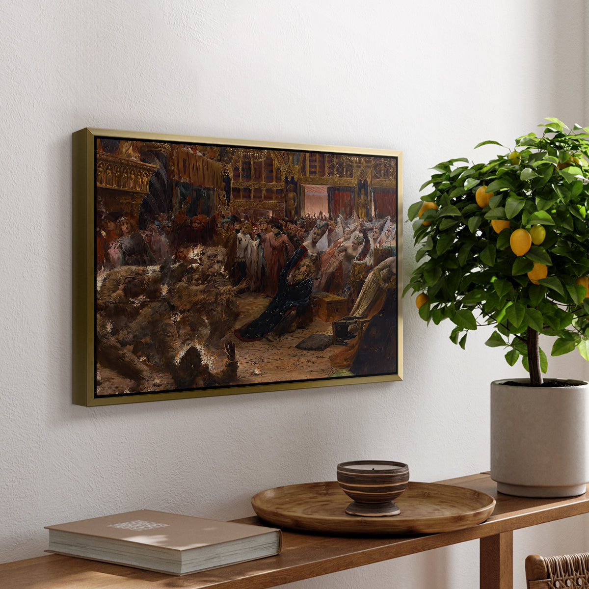 Ball of the Burning Men, 1889 - Floater Framed Canvas Print