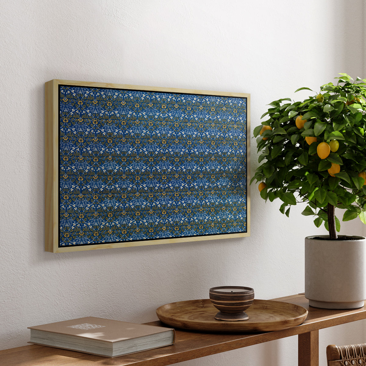 Eyebright, Green and Yellow Design, c. 1883 - Floater Framed Canvas Print