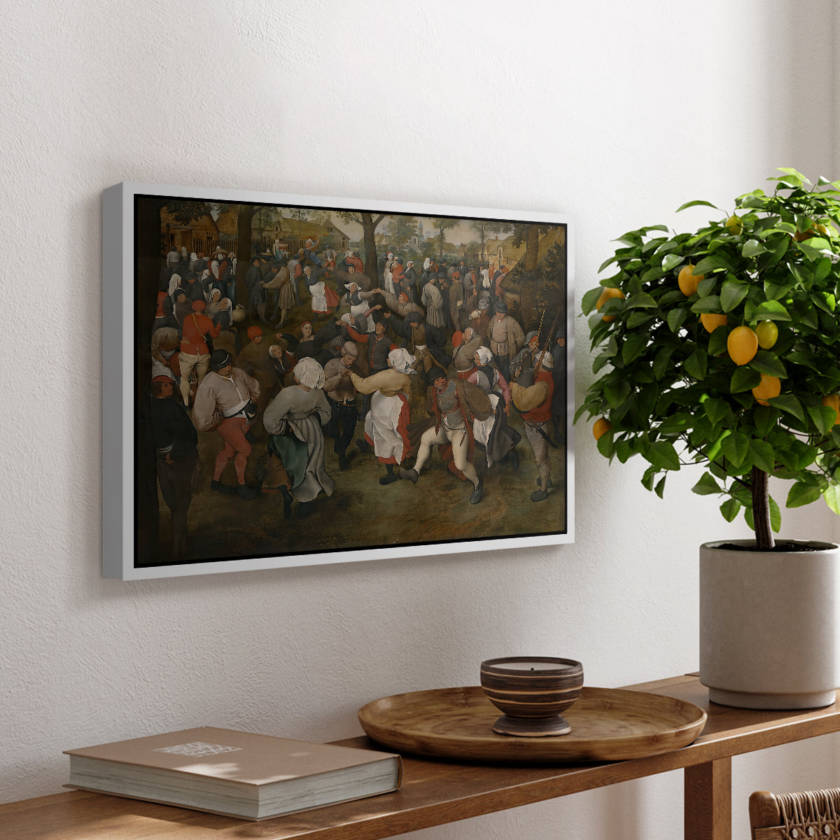 The Wedding Dance, c. 1566 - Floater Framed Canvas Print