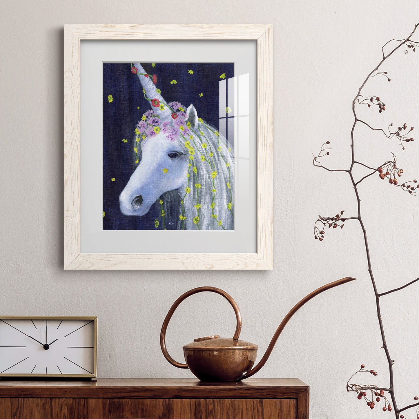 Unicorn IV - Premium Framed Print - Distressed Barnwood Frame - Ready to Hang