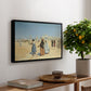 View from the Desert of Cairo with Citadel and Mamluk Tombs in the Background, c. 1889-1890 - Floater Framed Canvas Print