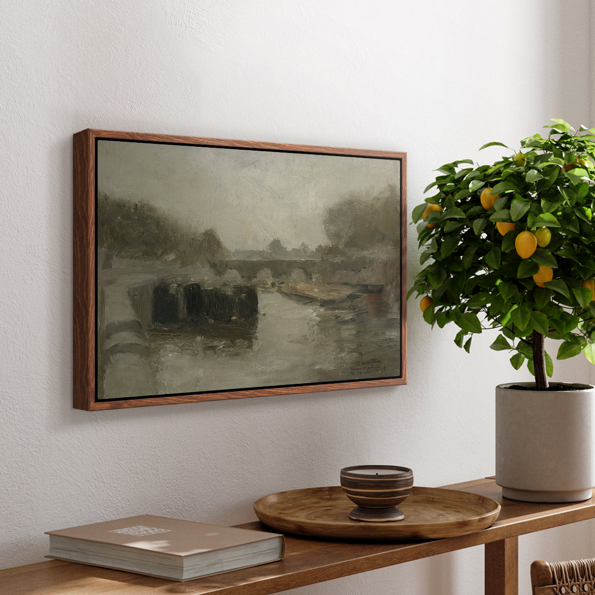 The Bridge (Le pont), 1895 - Floater Framed Canvas Print