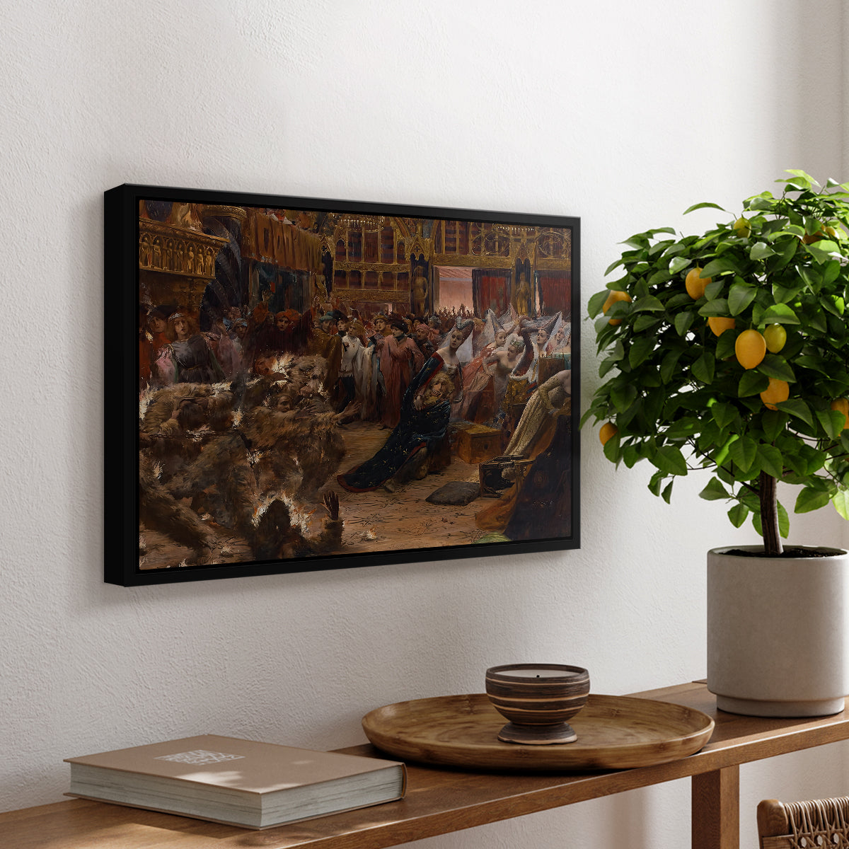 Ball of the Burning Men, 1889 - Floater Framed Canvas Print