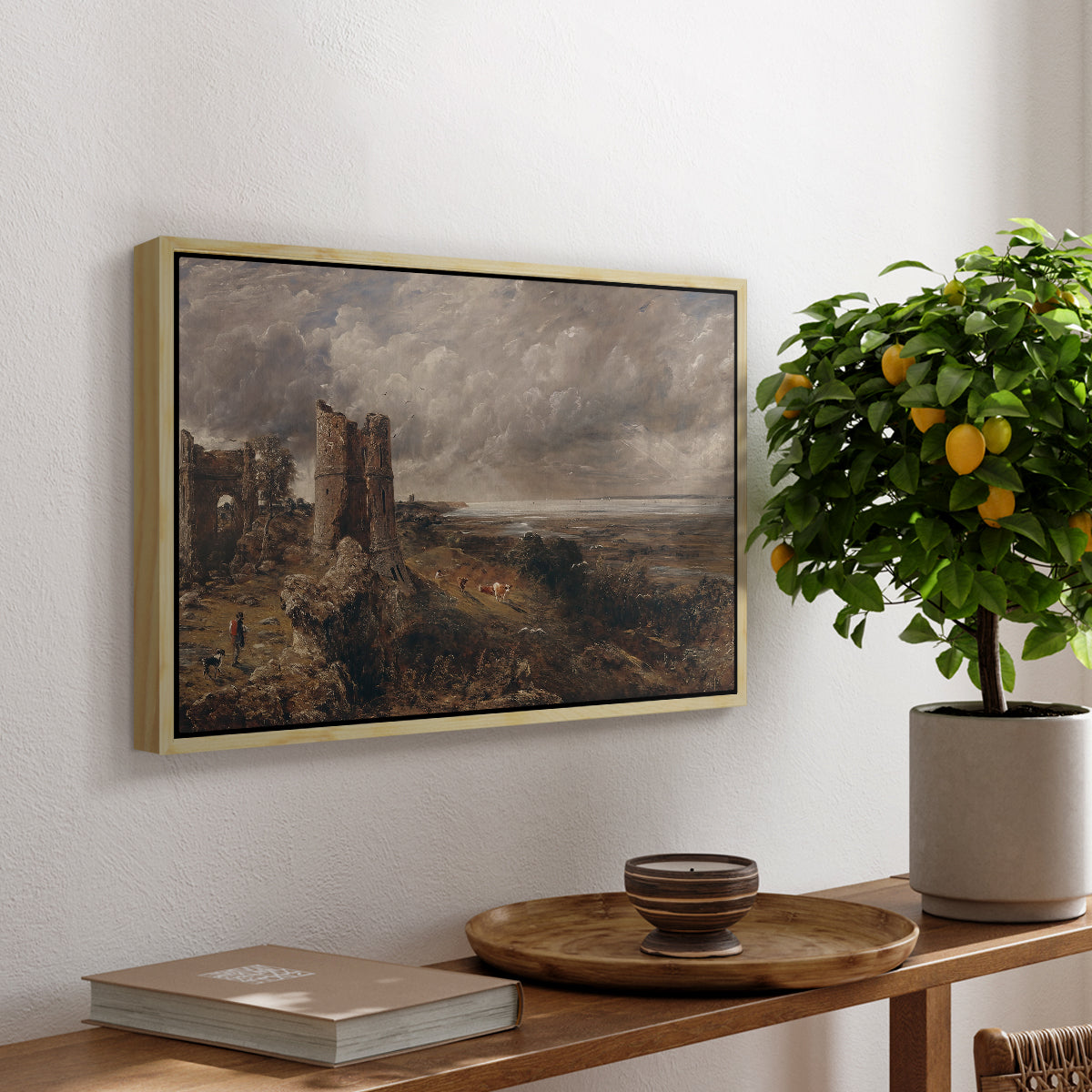 Hadleigh Castle, Mouth of Thames, c. 1829 - Floater Framed Canvas Print