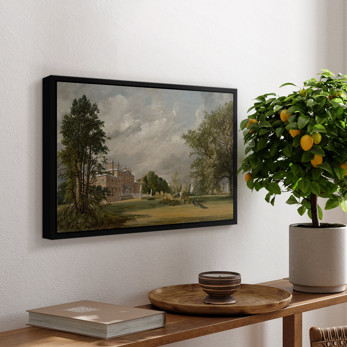 Malvern Hall, 1821 - Floater Framed Canvas Print