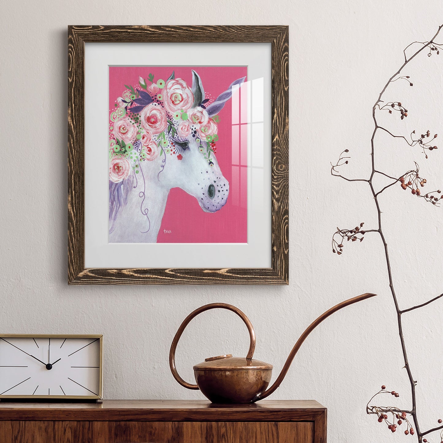 Unicorn II - Premium Framed Print - Distressed Barnwood Frame - Ready to Hang