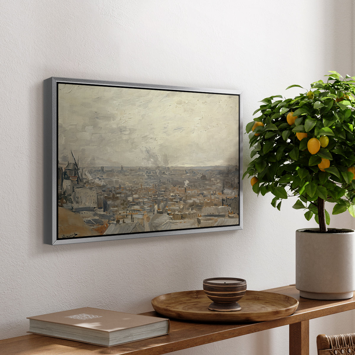 View from Montmartre, 1886 - Floater Framed Canvas Print