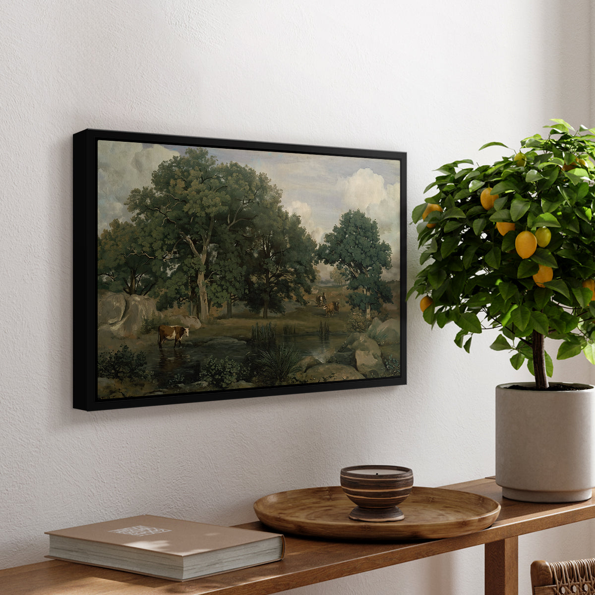 Forest of Fontainebleau, 1846 - Floater Framed Canvas Print