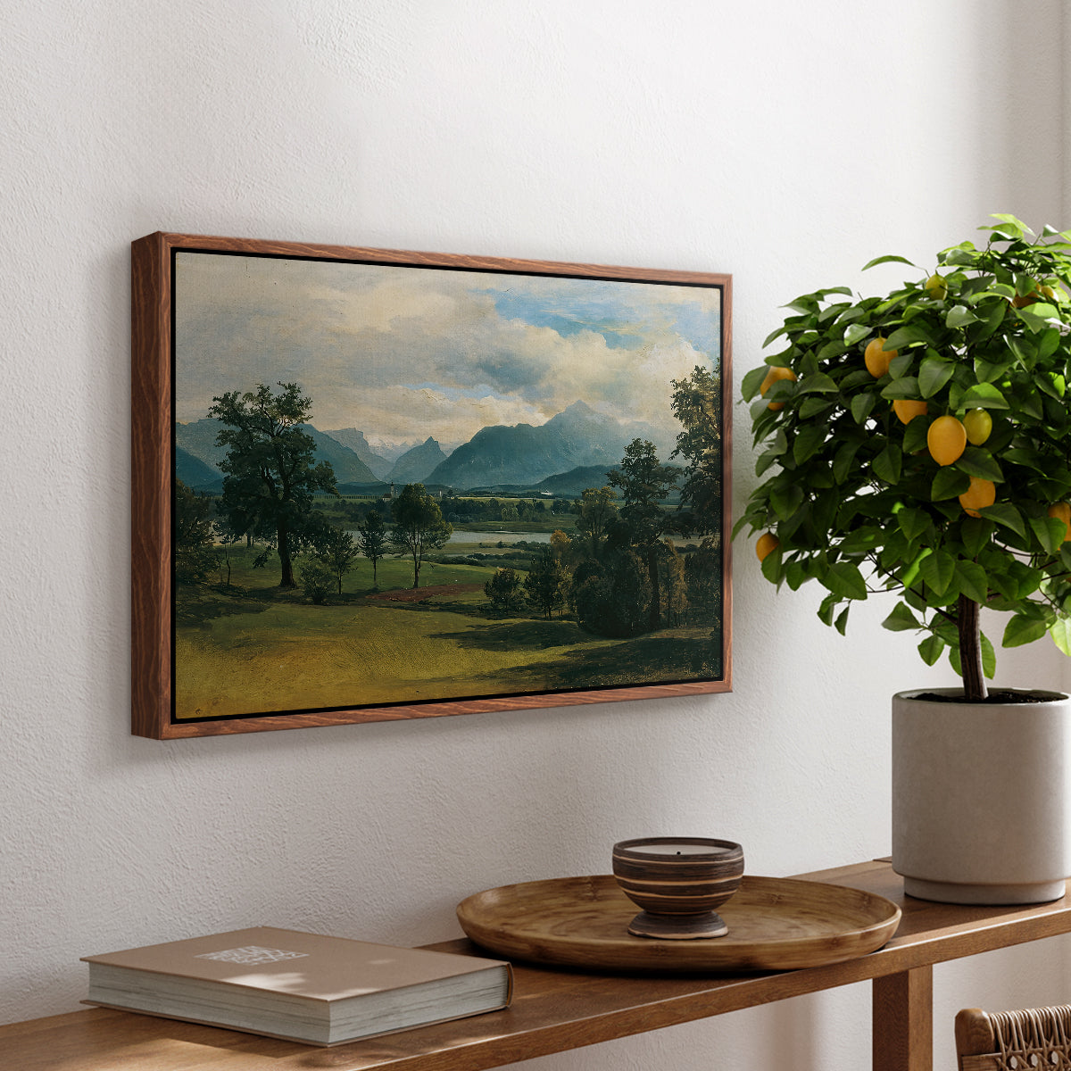 View of Liefering, 1830 - Floater Framed Canvas Print